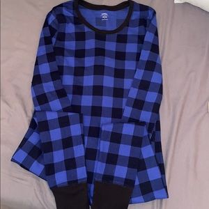 Old Navy Blue/Black 2-piece thermal pjs size M